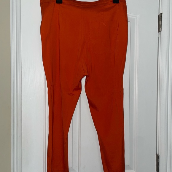KRISTENSEN DU NORD BEAUTIFUL ORANGE SILK PLEATED DRAWSTRING PANTS SZ 1/US 4 NWT - Picture 7 of 9